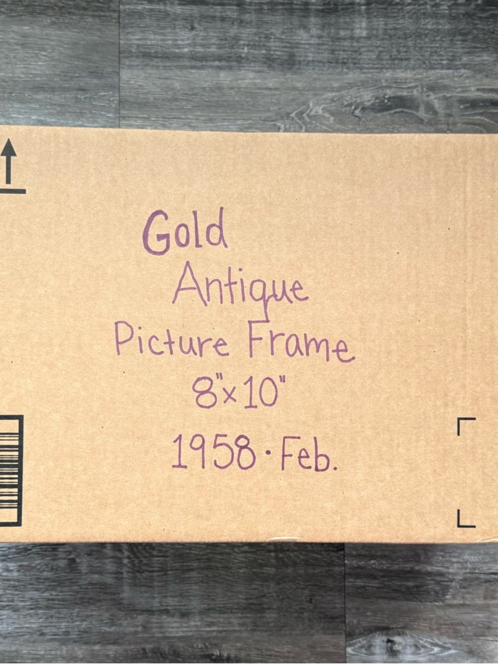 🧸 Antique | 1958 • Gorgeous Gold Ornate Picture Frame • 8”x10” - Picture 8 of 8